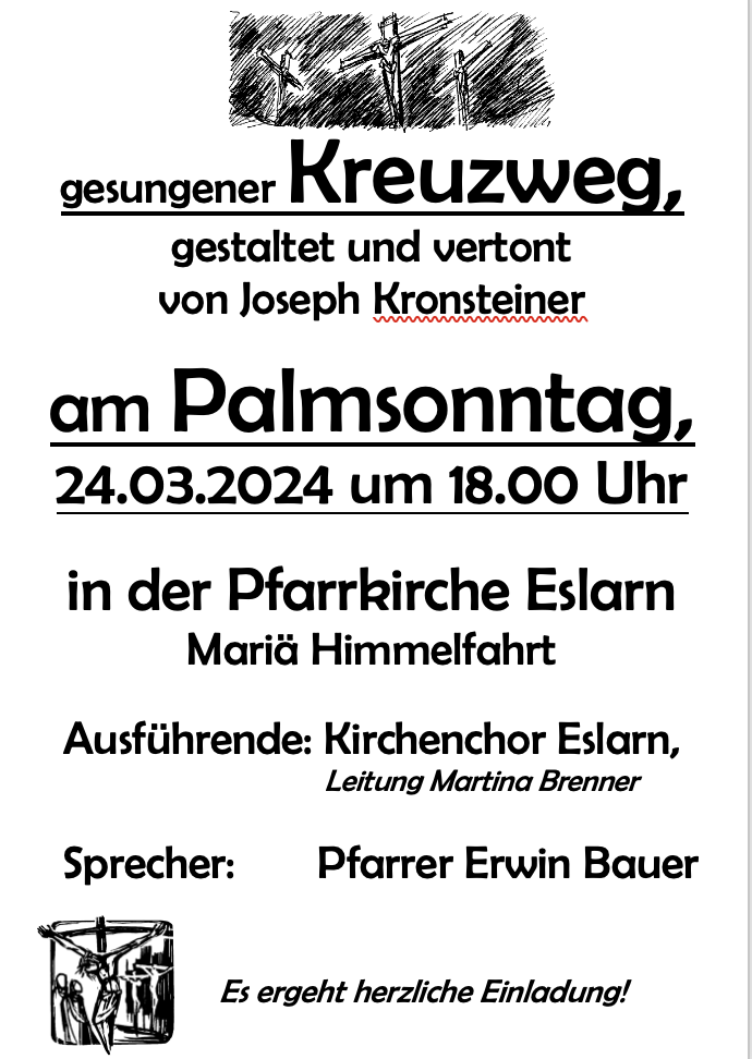 Gesungener Kreuzweg am Palmsonntag