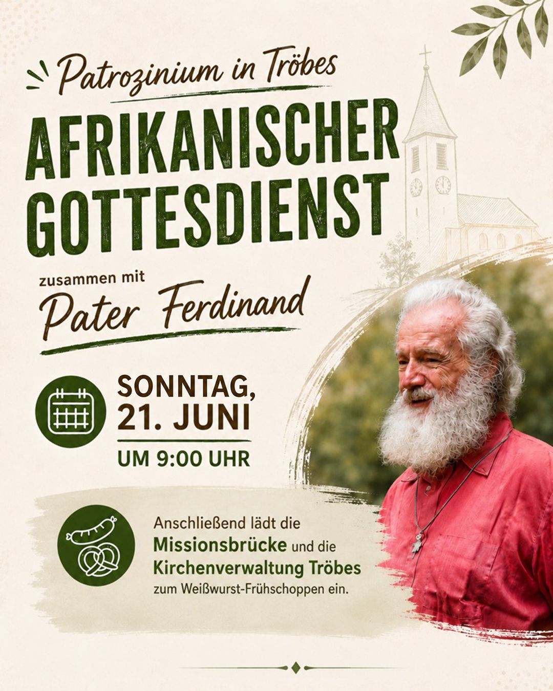 Patrozinium in Tröbes als afrikanischer Gottesdienst mit Pater Ferdinand